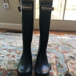Barbour Navy Tall Rain Boot